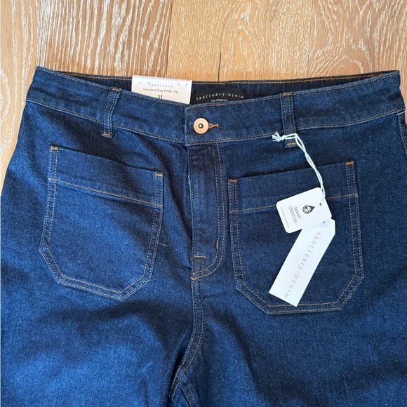Sanctuary The Marine Denim Wide Leg Cropped Jeans NWT! - Picture 6 of 15
